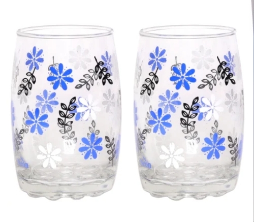 Alok Glassware Sylvania Daisy 6 Pieces Glass Set - Glass, Transparent, Polished Finish | Durable, Heat Resistant, Eco-Friendly, Lightweight