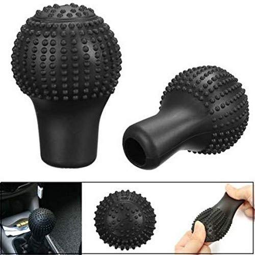 Car Gear Knob Protector Silicone Gear Shifter Cover - Color: Black