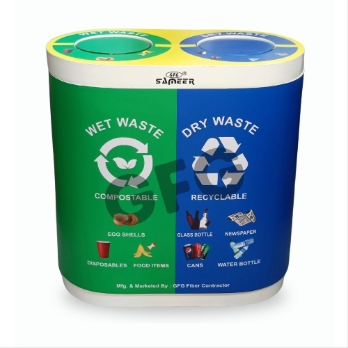 120 Liter Gfg 2 In 1 Duo Frp Dustbins