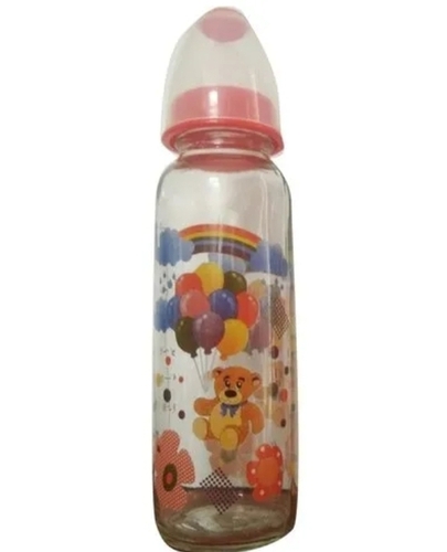 200 Ml Printed Glass Baby Feeding Bottle