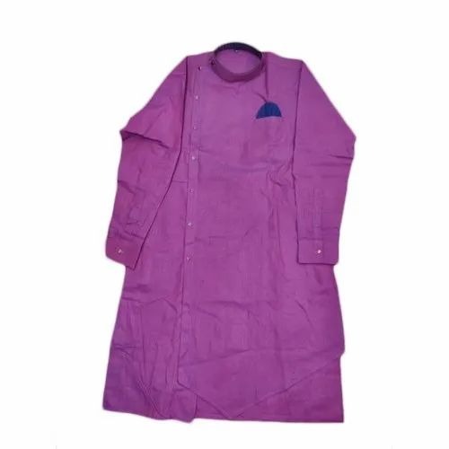 Men Full Sleeves Purple Kurta