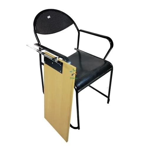 Metal Chair With Writing Pad