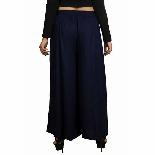 Ladies Leg Flared Plain Palazzo