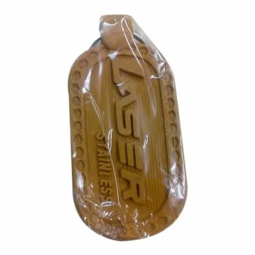 Laser Stainless Printed Pu Keychain