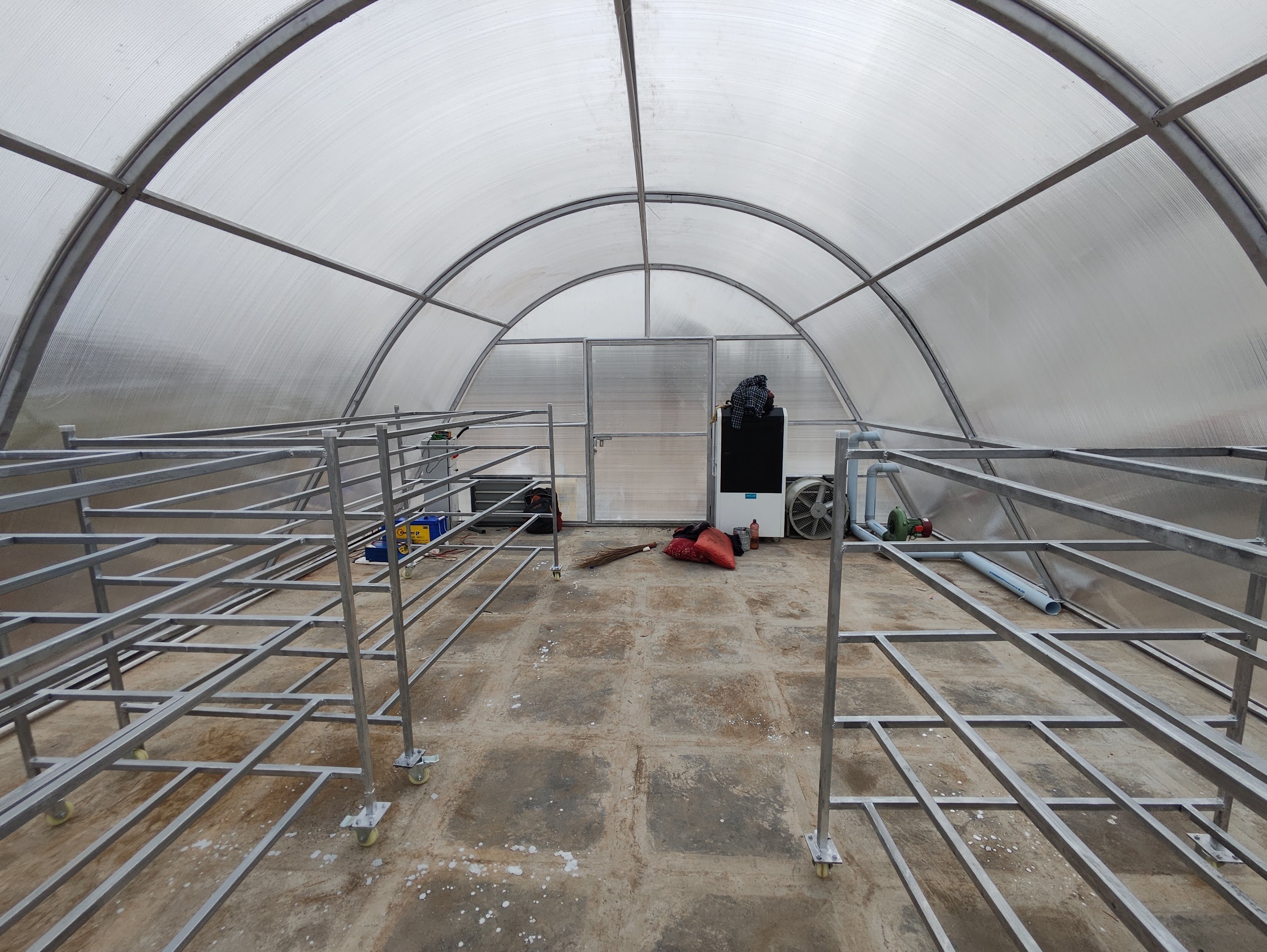 Solar Greenhouse Dryer - Color: White