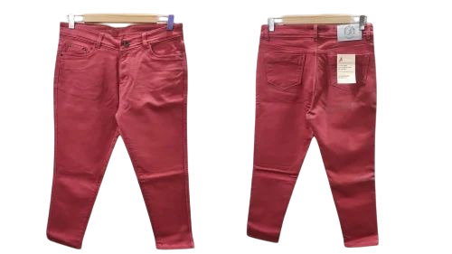 Women Red Denim Jeans