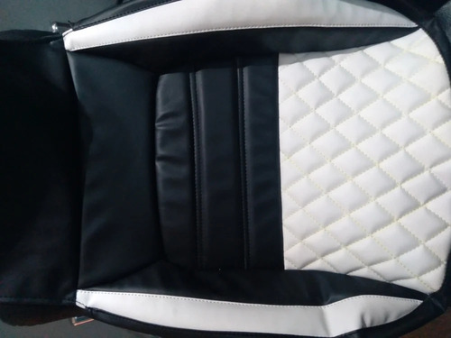 Black And Grey Leather Car Seat Cover