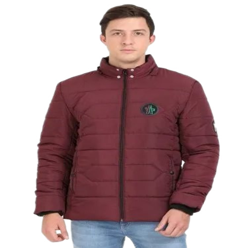 Mens Maroon Puffer Jacket