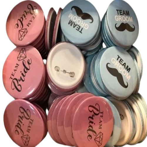 Plastic Wedding Pin Badges