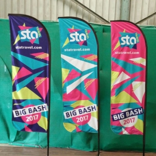 Polyester Iron Feather Flag