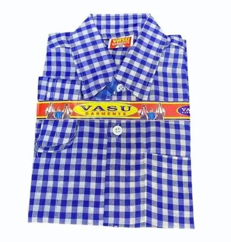 School Cotton Checks Shirt