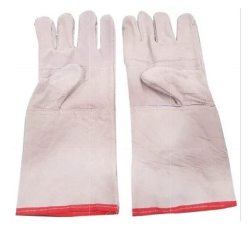 White Leather Hand Gloves