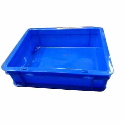 Blue Plastic Fishing Crate