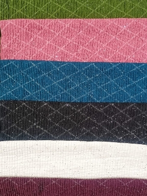 Plain Knitted Polyester Fabrics - Color: Multi