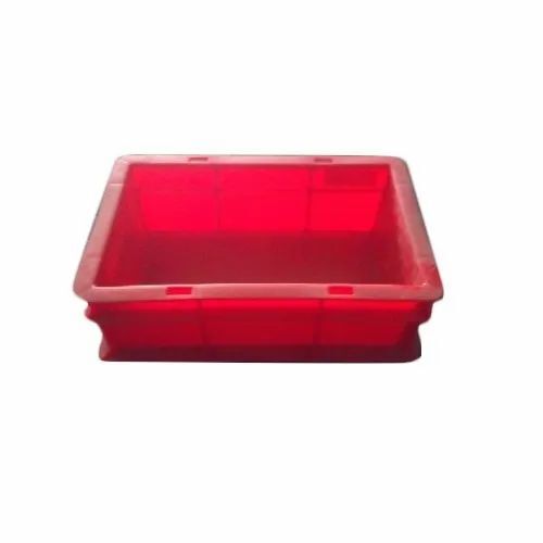 Red Industrial Plastic Crate
