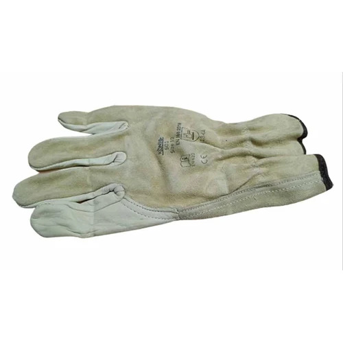 Welding Leather Off White Hand Gloves