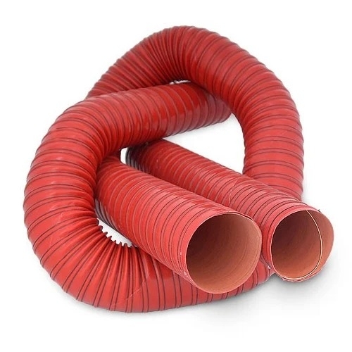 Duct Pressure Hose - Pvc Red, Small Od, Multi-layer Spiral Reinforced, Abrasion Resistant, Impulse Resistant