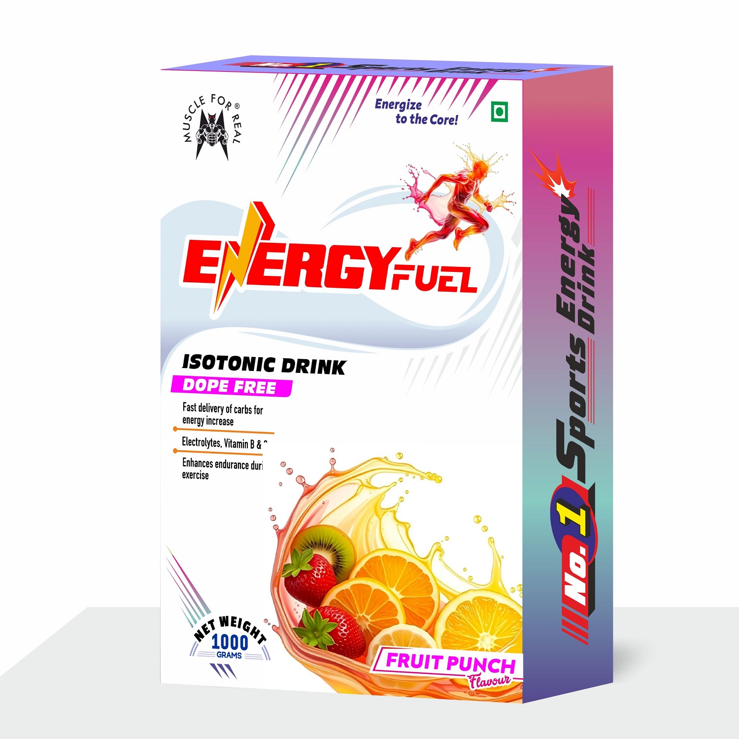 Energy Fuel Fruit Punch Y 1 Kg Isotonic Drink - Ingredients: Electrolytes