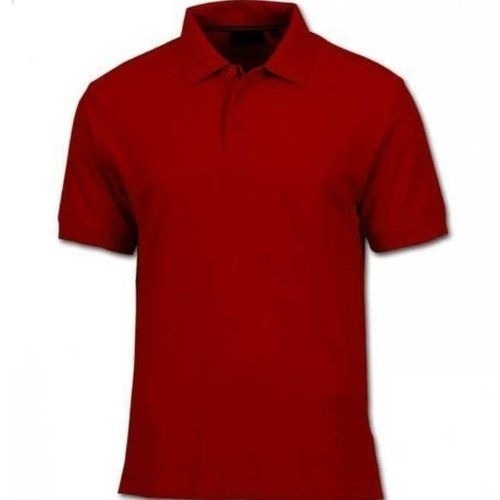 Plain Mens Collar T Shirt 