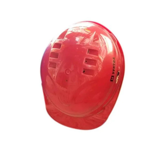Red Plastic Safety Helmet