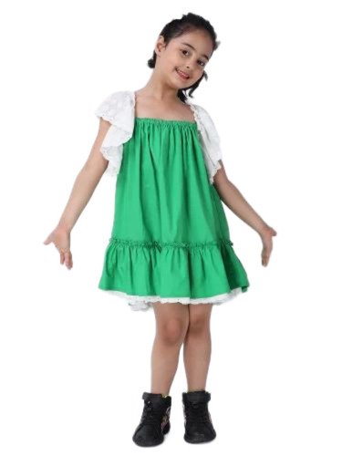 Square Neck Kids Cotton Frock - Age Group: 7-8 Years