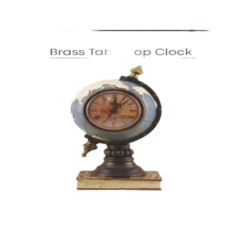 Brass Globe Table Clock