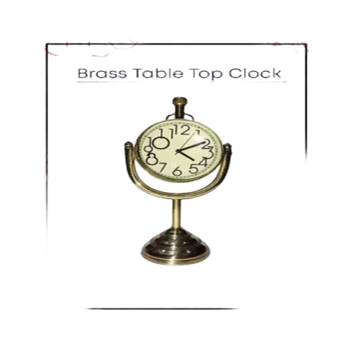 Fancy Brass Globe Table Clock