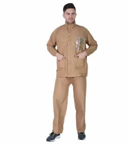 Men Polyester Rubber Coated Rain Suit
