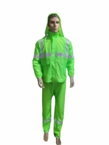 Men Pvc Industrial Green Rain Suit - Season: Rainy