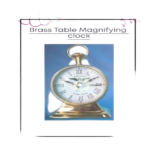 Round Brass Table Clock