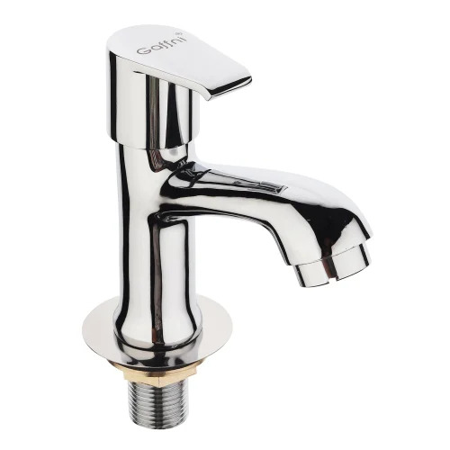 Stone Brass Pillar Cock - Color: Silver