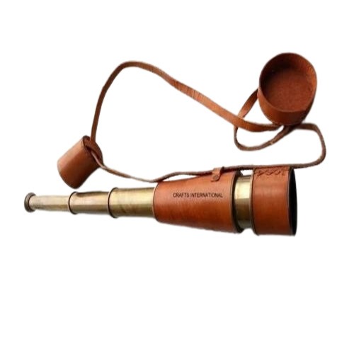 Antique Brass Leather Telescope