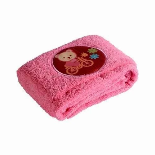 Pink Printed Bath Towel