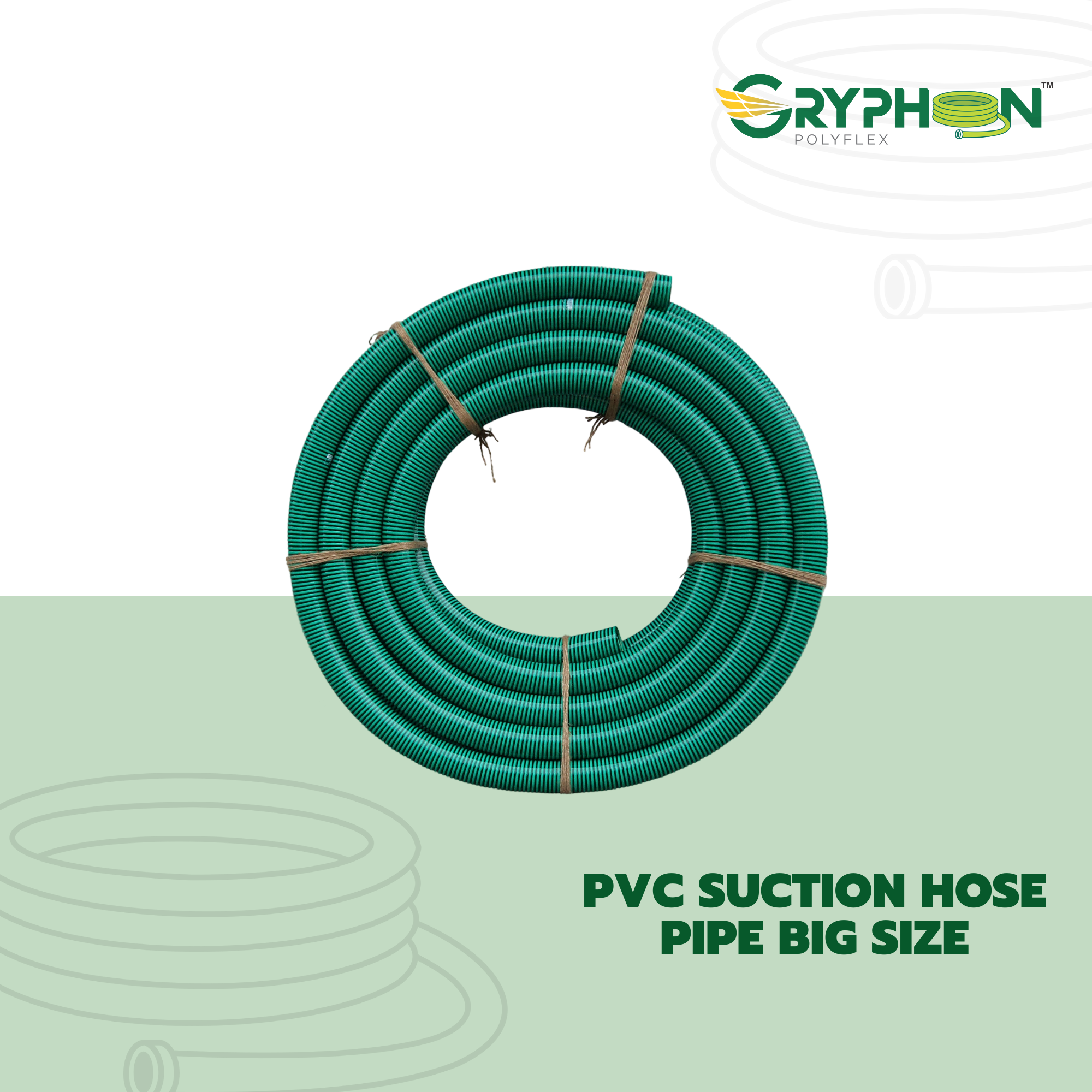 Pvc Suction Hose Pipe - Color: Green