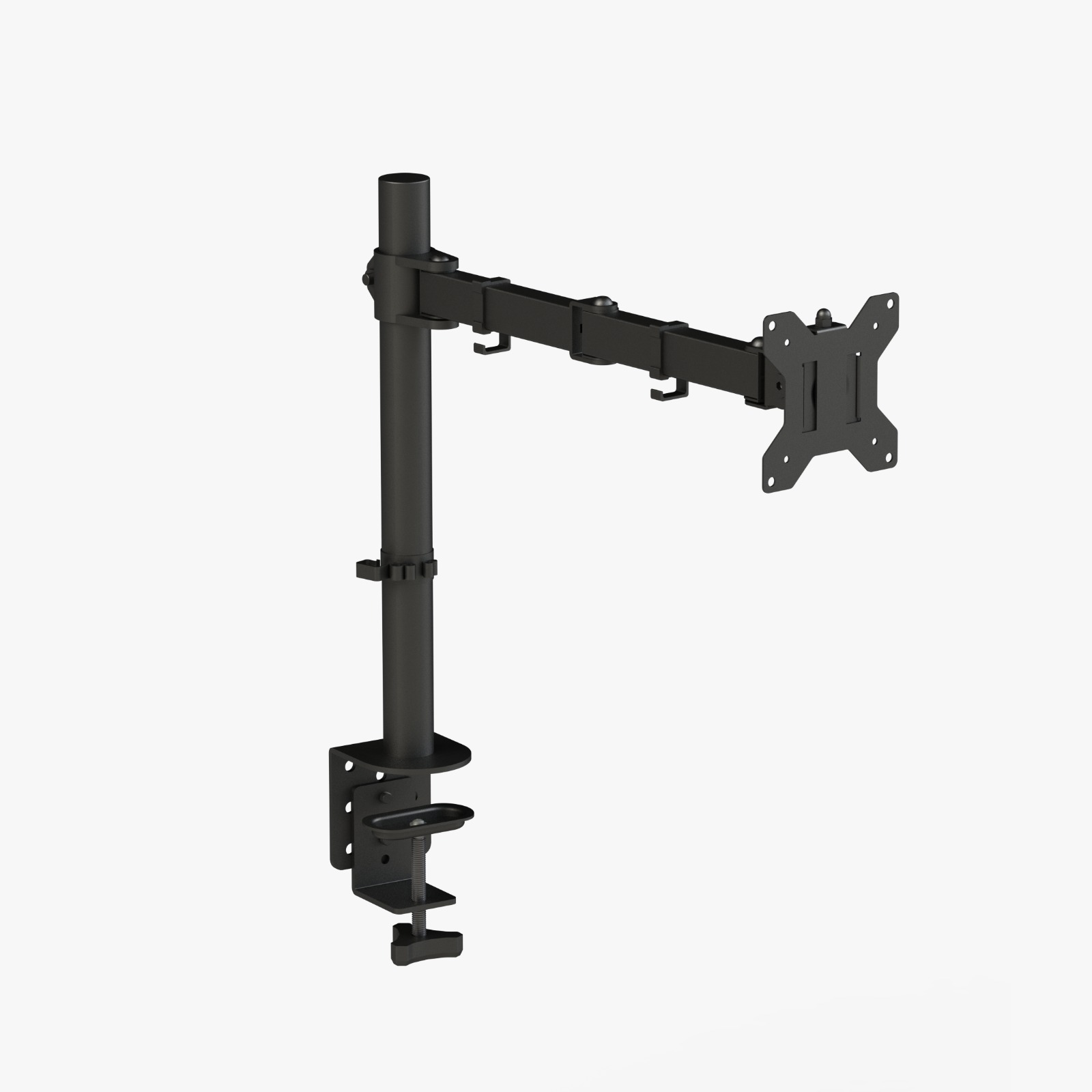 Z011 - Long Arm Single Monitor Desk Clamp Mount For 13"-30" - Install Type: Easy To Install