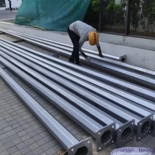 8m Mild Steel Street Light Pole