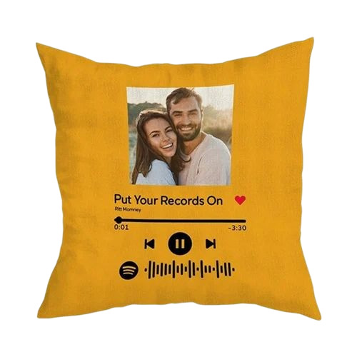 Custom Printed Yellow Cushion