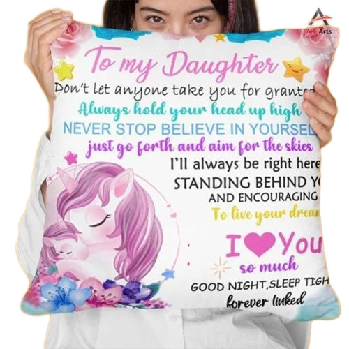 Daughter Love Printed Cushion