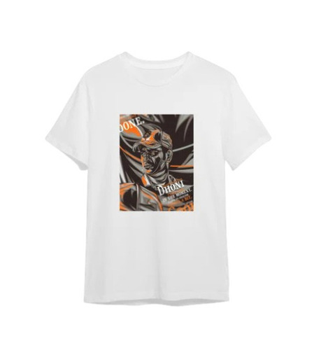 Mens White Printed T Shirts