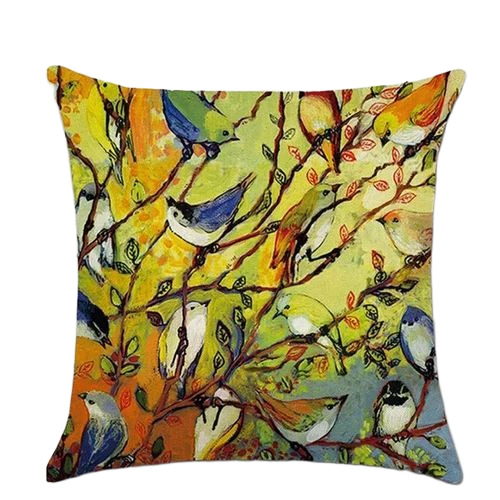 Printed Bird Cushion