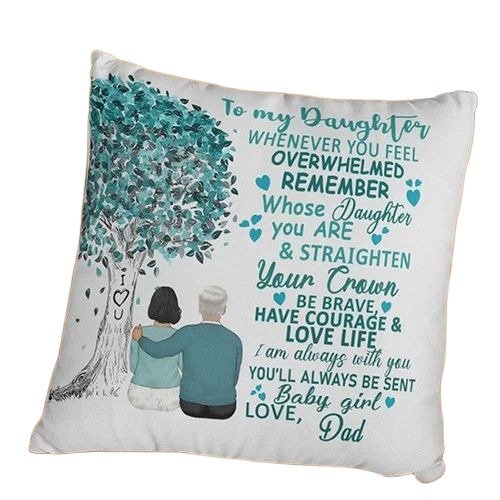 White Printed Cushion