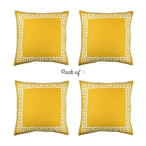 Yellow Printed Cushion