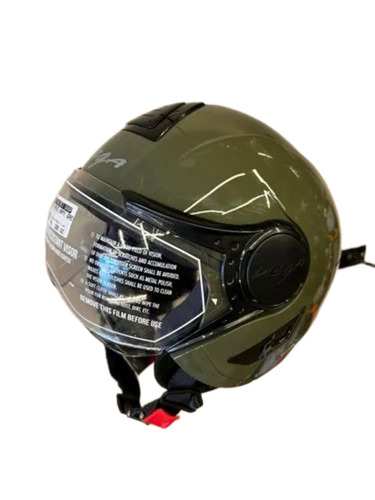 Green Open Face Helmet
