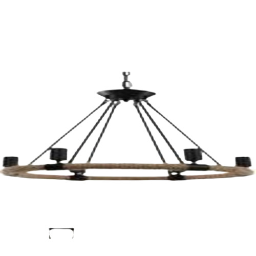 Jute Rope Hanging Chandelier Light