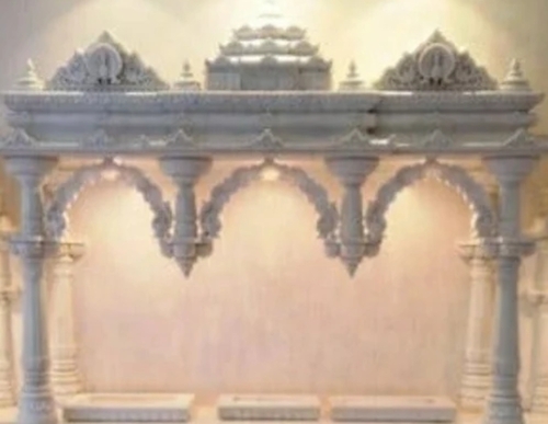 Indoor White Polished Marble Temple