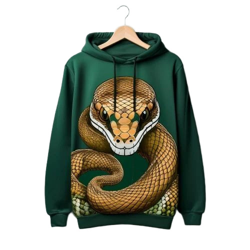 Men Cotton Printed Hoodie