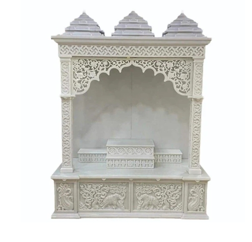 White Antique Marble Temple For Worship