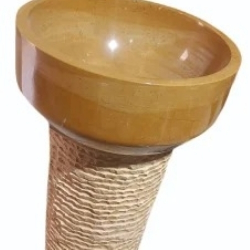 Yellow Sandstone Marble Wash Basin