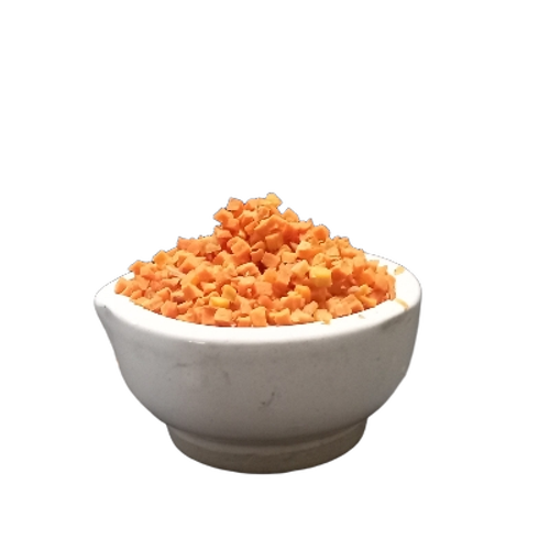Dehydrated Carrot Cubes - Size: Comes In Various Size