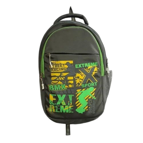 Grey Polyester School Bag